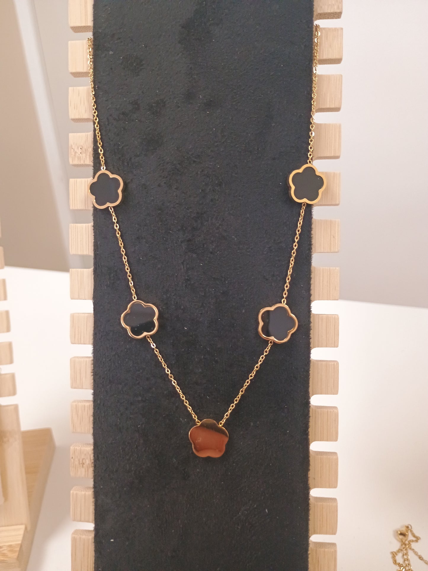 Collier Trèffle noir