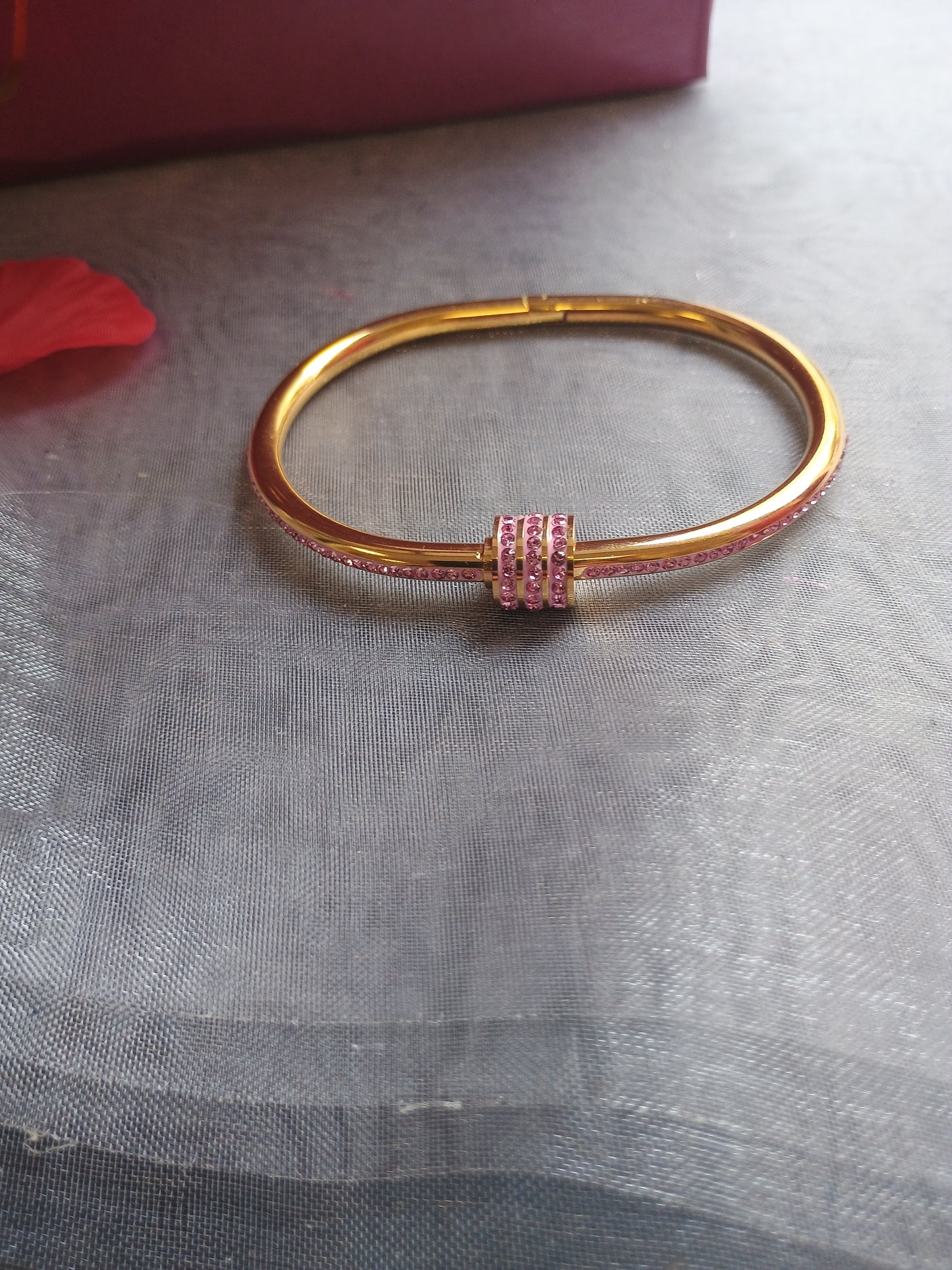 Bracelet strass rose