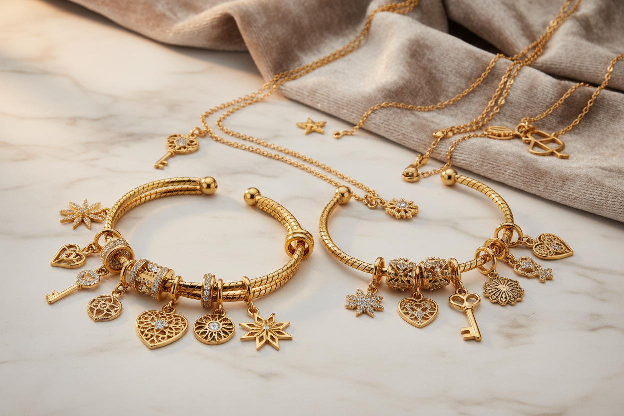 Très bien mais avec des bijoux style breloque 